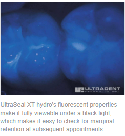 UltraSeal XT hydro’s fluorescent properties 